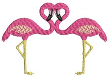 Stickdatei - Flamingo Paar